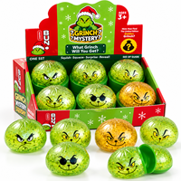 Vente en gros Jouet Squishy Mystère Grinch de Noël, Gelée Pailletée à Remontée Lente, Anti-stress, Boîte Surprise, Cadeau, Personnalisation OEM