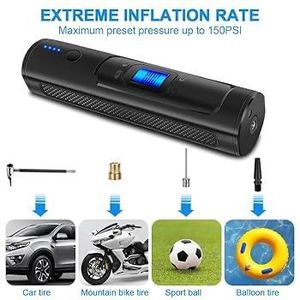 Portable Digital Air Compressor 150PSI Max Pressure For Car Bike Ball Tire <b>Inflation</b> - Product Image 3