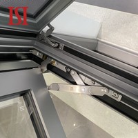 Fenêtre à battant minimaliste à rupture thermique de marque supérieure Isolation thermique en aluminium personnalisée Conception coupe-vent Fabriqué en Chine