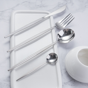 KaiYuan poignée aiguisée de polissage de miroir de style anglais couverts argentés en acier inoxydable de qualité supérieure pour le mariage - Product Image 6