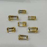 Hermoso Color Mineral Bicolor Citrine Gemstone Separación perfecta Octágonos Loose Citrine Gemstone