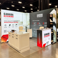 Affichage lumineux modulaire sans outil 10x10 en aluminium SEG rétroéclairé par sublimation pour salon professionnel portable