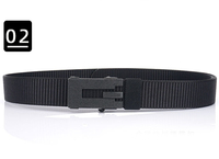 Ceinture en nylon pour hommes d'affaires de loisirs en gros d'usine avec boucle automatique en métal logo personnalisé pris en charge