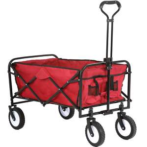 Chariot de festival pliable <span class=keywords><strong>avec</strong></span> roues et poignée télescopique pour le jardinage et le camping - Product Image 6