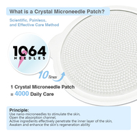 ZS Logo Personnalisé Microneedling Anti-Rides Patchs D'acide Hyaluronique Peptides Anti-Âge HA Microneedle Patch Microdart Patch