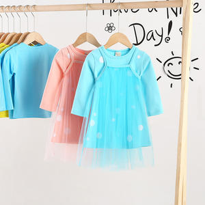 Nuevo Vestido de Fiesta Azul para Niñas, Ropa Infantil de Otoño, de la Boutique de Moda Infantil, Compra en Línea en India - Product Image 3