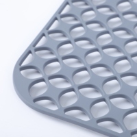 Tapis de protection d'évier en silicone nid d'abeille de haute qualité, écologique, isolant, résistant à la chaleur, décoration de table de cuisine domestique, usine