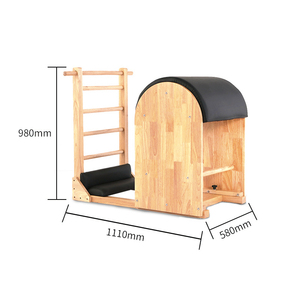 Wood Pilates Cadillac Reformer Combo Studio Oak Reformer con una torre de trapecio Cuerpo de mesa equilibrado 5 en 1 Set para el centro de <span class=keywords><strong>yoga</strong></span> en casa - Product Image 4