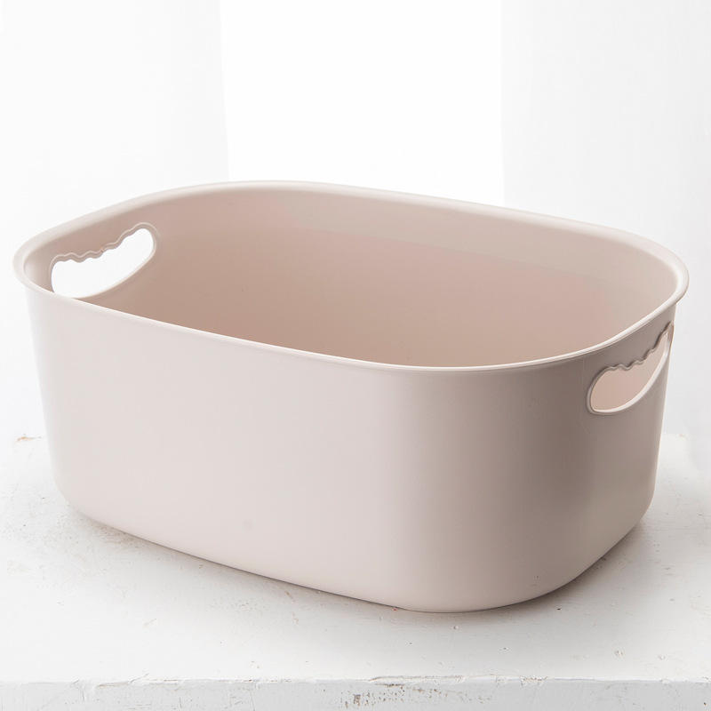 15L tall light brown storage box without lid