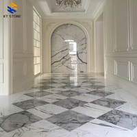 Dalles de marbre brillant KT STONE pour projets d'aménagement intérieur de villas et hôtels, revêtement mural et sol