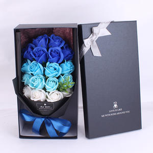 Día de San Valentín Multicolor hermosa <span class=keywords><strong>rosa</strong></span> jabón de flores artificiales ramo con caja de regalo de lujo - Product Image 4