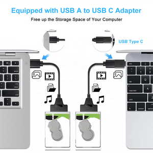 Câble adaptateur SATA USB 3.0 avec gaine en PVC et blindage en feuille d'aluminium pour transfert de données HDD/SSD 2,5 pouces – Convertisseur de <span class=keywords><strong>disque</strong></span> <span class=keywords><strong>dur</strong></span> <span class=keywords><strong>externe</strong></span> - Product Image 4