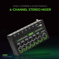Amplificateur de mixage microphone BHA MIX600-PRO 6 entrées 1 sortie avec prise jack 6,35 mm et bouton RGM pour studio d'enregistrement, nouvelle arrivée, logo OEM