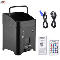 Projecteur LED PAR sans fil Sharpy DMX sur batterie 6x18W RGBWA UV 6-en-1 pour mariage, DJ, discothèque, scène, club
