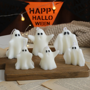 Velas de Halloween con forma de fantasma, de cera de soja mixta, perfumadas, decorativas, para decoración de fiestas en casa. - Product Image 3