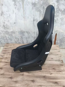 Siège baquet RECARO Pole en cuir noir et velours, style compétition automobile avec rails de glissière pour Subaru - Product Image 5