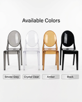 Chaises Ghost en plastique transparent au design moderne, empilables, pour hôtel, école, salle à manger, salon, usage commercial
