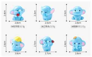 Statuetta di <span class=keywords><strong>Elefante</strong></span> in Resina Colorata per Micro <span class=keywords><strong>Giardino</strong></span> in Miniatura, Decorazione per Casa delle Bambole, Vendita all'Ingrosso - Product Image 2