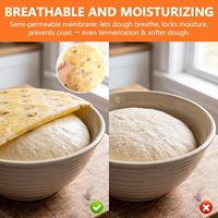 Couvre-bols réutilisables en cire d'abeille - 3 pièces, enveloppes alimentaires élastiques en coton, bonnets de bain pour la levée de la pâte et la cuisson du pain