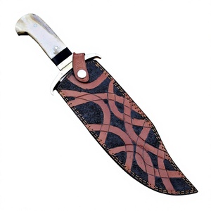 Cuchillos Bowie Hechos a Mano de Acero al Carbono con Mango de Madera y Funda de Cuero Fino, Cuchillo Bowie a Precio de Mayoreo - Product Image 4