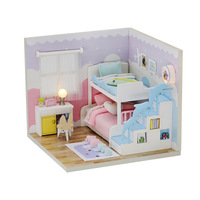 Puzzle 3D en bois, maison miniature à assembler soi-même, décorations faites à la main, ensembles d'ornements