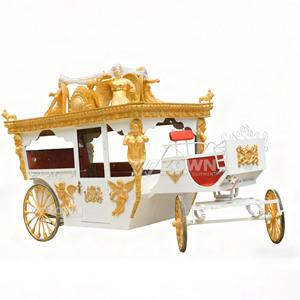 ZOWN White Body Winged <b>Goddess</b> <b>Angel</b> Sculpture Royal Carriage For Wedding Bride Parade Transportation - Product Image 1