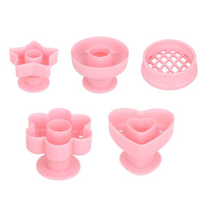 En plastique <span class=keywords><strong>de</strong></span> qualité alimentaire pentagramme cercle grille ronde prune coeur forme bricolage pâte argile gâteau <span class=keywords><strong>pain</strong></span> biscuit beignet piston cutter moules - Product Image 3