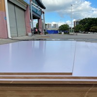 Panneaux de meubles en MDF mélaminé blanc de qualité supérieure, haute densité, sans formaldéhyde, pour table de salle à manger ronde de restaurant 7*8ft 7*9ft