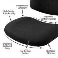 Chaise De Formation En Tissu Multicolore De Haute Qualité Avec Bloc-Notes Chaise Empilable Silla De Capacitacion Cadeira De Treinamento