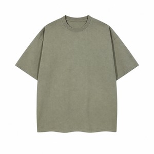 เสื้อยืดคอตตอน 100% หนัก 260 กรัม แบบสั่งทำพิเศษ OEM ODM ทรงโอเวอร์ไซส์ คอกลม แขนสั้น ไม่มีลาย พร้อมสกรีนโลโก้ - Product Image 5