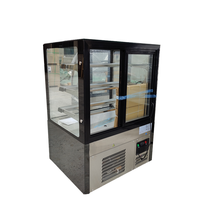 Gâteau réfrigérateur vitrine refroidissement par air affichage réfrigérateur verre refroidisseur boulangerie vertical gâteau vitrine