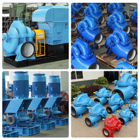 Pompa Air Sentrifugal Tipe Split Hisap Ganda untuk Pemadam Kebakaran dengan Motor 380V Produktivitas 1000L/Jam Daya 3kW