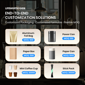 Poudre de café protéiné LIFEWORTH - Personnalisable avec du collagène végétal ou de la caséine - Fournisseur OEM en gros sous marque privée - Product Image 6