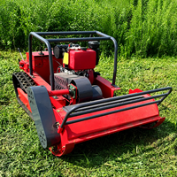 Tondeuse à fléaux sur chenilles diesel 800 mm 1000 mm 1200 mm, qualité industrielle, moteur 192 cm³, télécommandée
