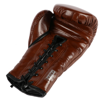 Gants de boxe FightBro Chrome Heart Winning 12 oz à lacets pour entraînement MMA et kick-boxing avec logo personnalisé
