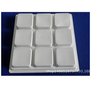 ถาดใส่ขนมบิสกิตสีขาว ขนาด 152x152 มม. แบบขึ้นรูปชิ้นเดียว ปรับแต่งได้ กล่องบรรจุภัณฑ์เกรดอาหาร - Product Image 3