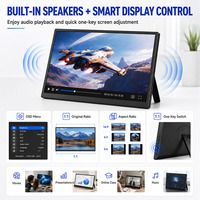 Monitor Portátil OEM al por Mayor de 15.6 Pulgadas, 1080P FHD IPS USB-C HD-MI HDR, Pantalla Externa para Juegos de Laptop y Viajes