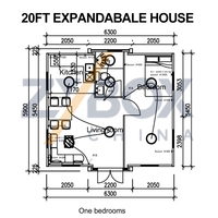 ZYBOX AU Standard Luxury Casa Contenedor Modular Prefabricada Plegable y Expandible de 20 y 40 pies con Baño y Cocina para EE. UU.
