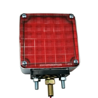 Feu de signalisation LED double face carré pour camion/remorque, avec fonctions d'arrêt et de clignotement, capable de clignoter