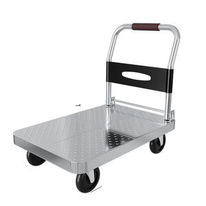 Kleine Stille Opvouwbare Cargo <span class=keywords><strong>Trolley</strong></span> Met Frame Hpush-Aanhangwagen Voor Magazijnopslag Voor Bagagegereedschap Plat Platformstructuur - Product Image 1