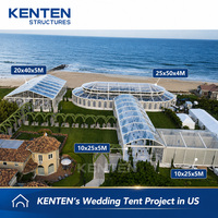 Carpa de Aluminio Grande para Eventos KENTEN, Carpas Transparentes para Fiestas de 25x30, Carpa de PVC Resistente y Portátil para Uso Comercial