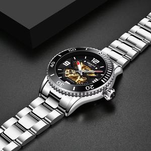 Drioshipping Luxury Men's Stainless Steel Automatic <b>Wristwatch</b> Water Resistant Digital Display Customizable Logo Fashionable - Product Image 5