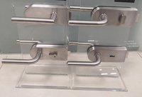 Serrures de porte en verre silencieuses en acier inoxydable pour portes vitrées