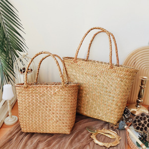 Nuevo bolso bohemio de moda respetuoso con el medio ambiente 100% Material natural hecho a mano cesta tejida de paja - Product Image 3