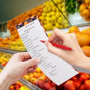 Vert Floral 52 planificateur de repas non daté bloc-notes magnétiques à feuilles mobiles pour <span class=keywords><strong>la</strong></span> préparation de repas hebdomadaire en famille réfrigérateur <span class=keywords><strong>1</strong></span> paquet <span class=keywords><strong>liste</strong></span> de courses <span class=keywords><strong>1</strong></span> paquet - Product Image 4