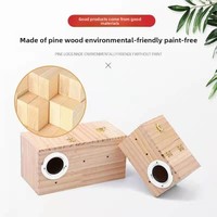 Nid de reproduction pour perroquets en bois de pin, motif tigre, pour perruches, incubateur vertical chauffant pour l'hiver