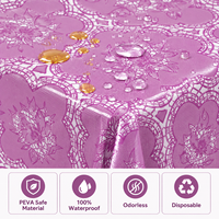 Nappe jetable classique multi-tailles en plastique imprimée en héliogravure, résistante à l'huile, style tendance, protection anti-poussière