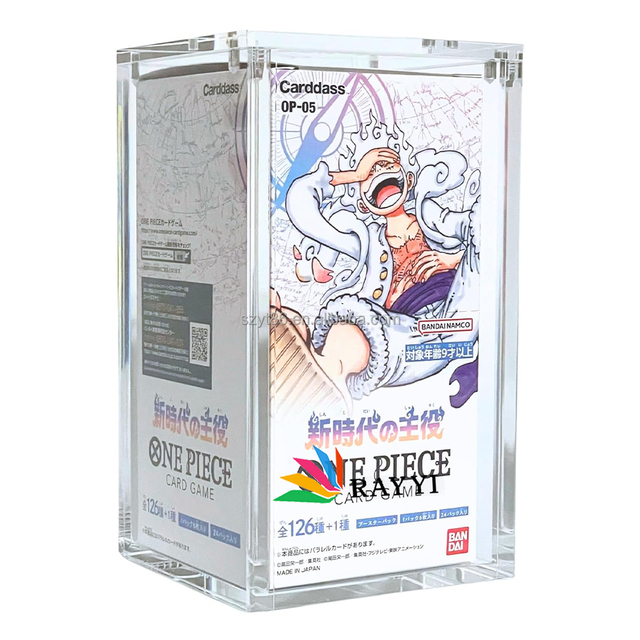 Reprint Fit Dustproof Clear One Piece Eco-Friendly Rotating Detachable Acrylic Display Protector Case for TCG/Pokemon Booster