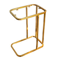 Pieds de table en métal pour table basse ou table à thé, pieds ronds en acier inoxydable doré, piétement moderne en inox pour meubles