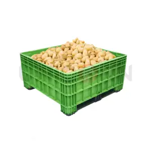 4 Way Entry Plastic Bulk Bin Vegetable And Fruit Collapsible Pallet Box Agriculture Pallet Container